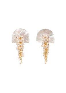 Freya Hakuro Gold Midi Earrings - White