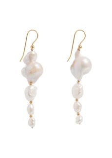 Freya Large Baroque Pearl Drops Earings - Gold