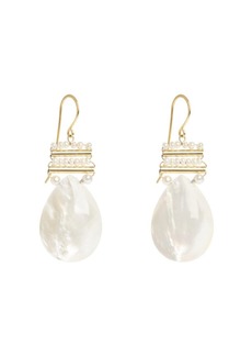 Freya Pearl And Mother Of Pearl Pear Drops Earrings - Gold