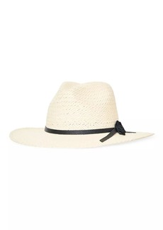 Freya Rhode Leather-Trimmed Straw Hat