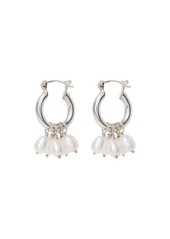 Freya Silver Mini Hoops with Detachable Pearls - Silver