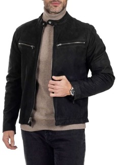 Frye Cafe Racer Lambskin Leather Jacket