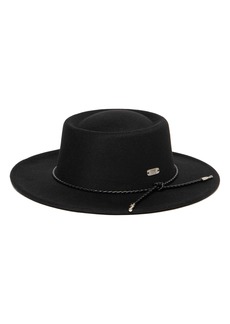 Frye Felt Wide Brim Boater Hat in Black at Nordstrom Rack