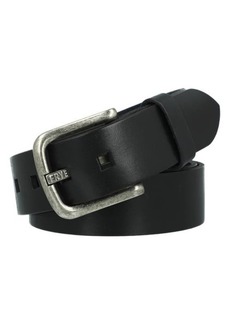 Frye Logo Buckle Leather Belt