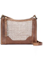 Frye Mackenna Woven Jute & Leather Zip Crossbody