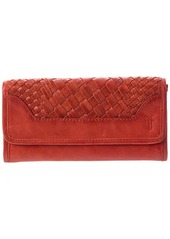 Frye Melissa Basket Woven Leather Wallet