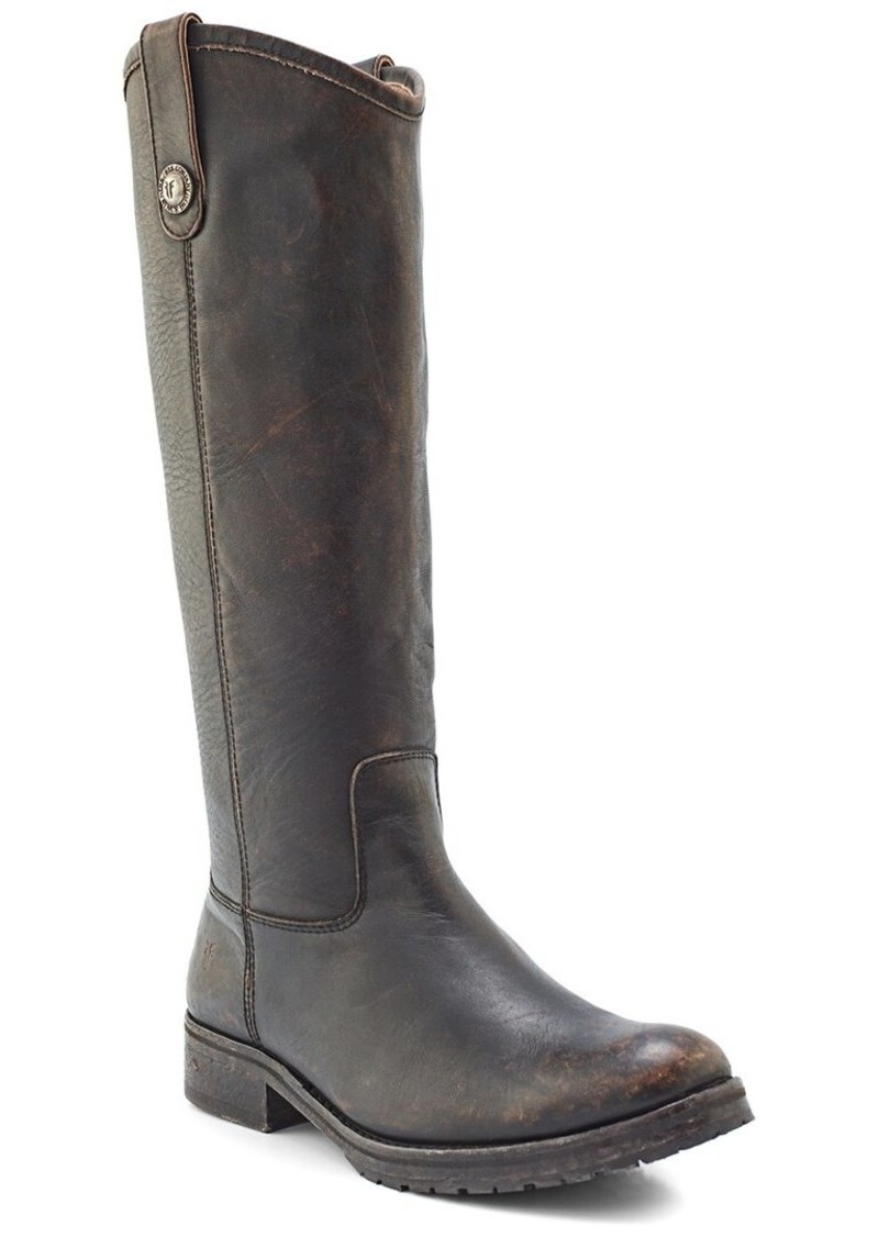 Frye Melissa Double Sole Button Lug Tall Leather Boot