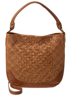 Frye Melissa Metallic Basket Woven Leather Hobo Bag