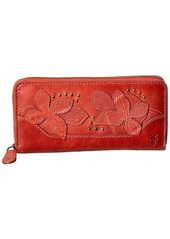 Frye Melissa Studded Floral Zip Leather Wallet