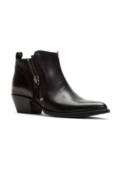 Frye Sacha Moto Bootie in Black Leather at Nordstrom