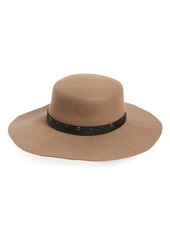 Frye Studded Belt Wool Felt Boater Hat