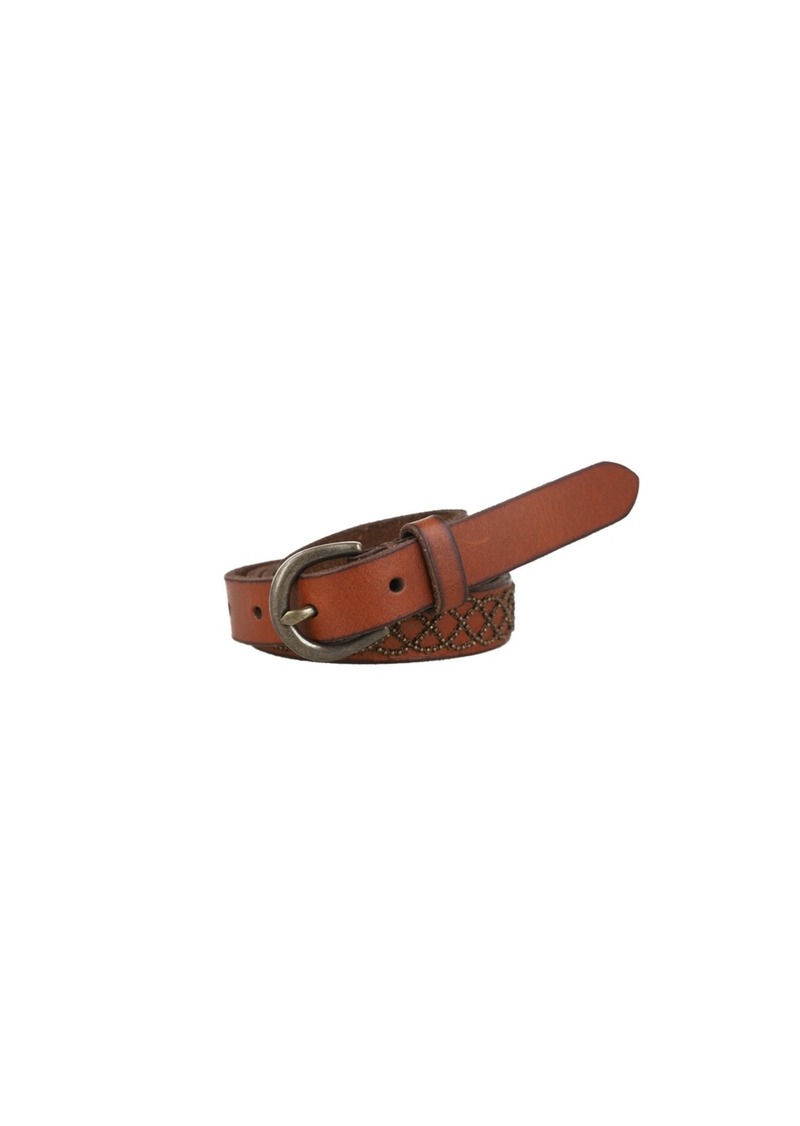 Frye Women's 18mm Micro Stud Leather Belt - Tan
