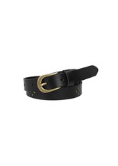 Frye Women's 20mm Beaded Leather Belt - Black