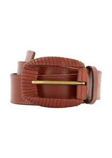 Frye Women's 35mm Wrapped Buckle Leather Belt - Tan