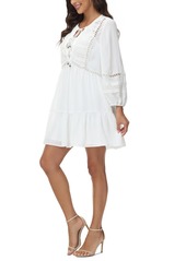Frye Women's Dahlia Lace-Trim Babydoll Dress - Bright White