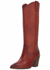 FRYE Women's Faye Stitch Pull On Western Boot red Clay  M US