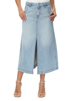Frye Women's Front-Slit Seamed Denim Skirt - Farrah Wash
