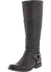 FRYE Women's Phillip Harness Tall medium calf Boot Black Soft Vintage Leather  M US