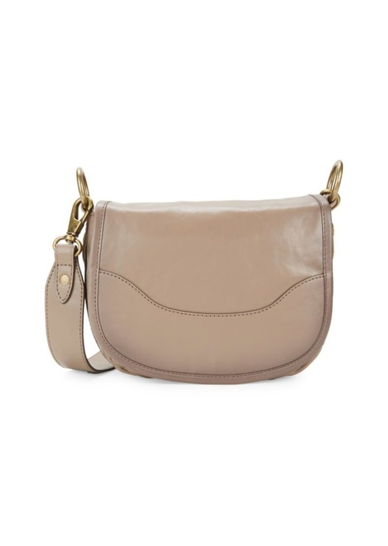 frye lucy leather saddle bag