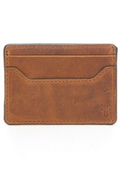 Frye Logan Leather Money Clip Card Case in Cognac at Nordstrom