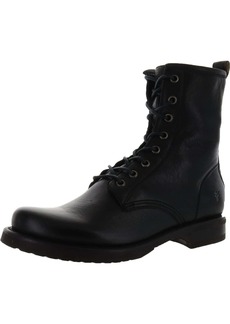 Frye Veronica Womens Lace-Up Moto Combat Boots