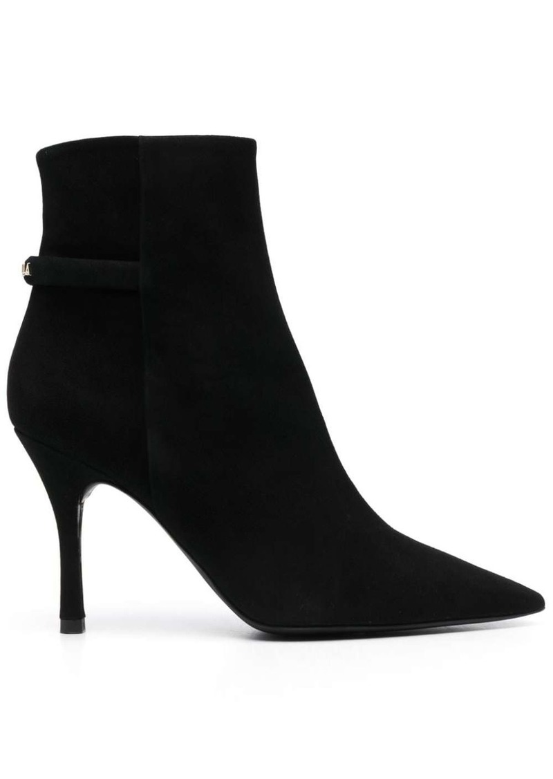 Furla 100mm pointed-toe leather boots