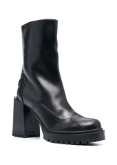 Furla ankle 90mm block heeled boots