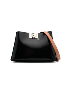 Furla Fleur patent-leather shoulder bag