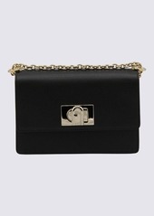 FURLA BLACK LEATHER 1927 MINI CROSSBODY BAG