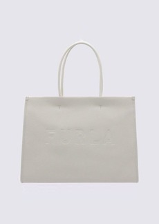 FURLA MARSHMALLOW LEATHER OPPORTUNITY TOTE BAG