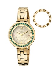 Furla Women's Club Gold Dial Stainless Steel Watch