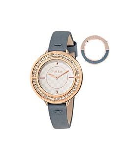 Furla Women's Club White Dial Calfskin Leather Watch