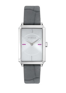 Furla Women's Diana Silver Dial Calfskin Leather Watch