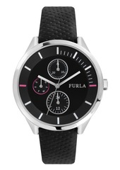 Furla Women's Metropolis Black Dial Calfskin Leather Watch