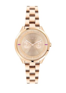 Furla Women's Metropolis Gold Dial Stainless Steel Watch