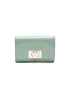 Furla laminated twist-lock wallet