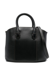 Furla logo-embossed leather tote bag
