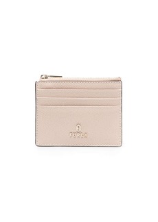 Furla logo-lettering leather cardholder