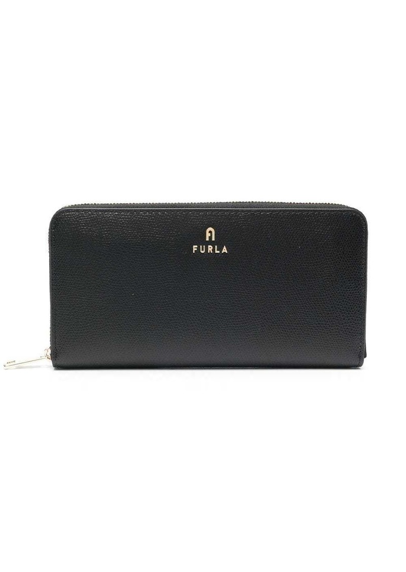 Furla logo-plaque leather wallet