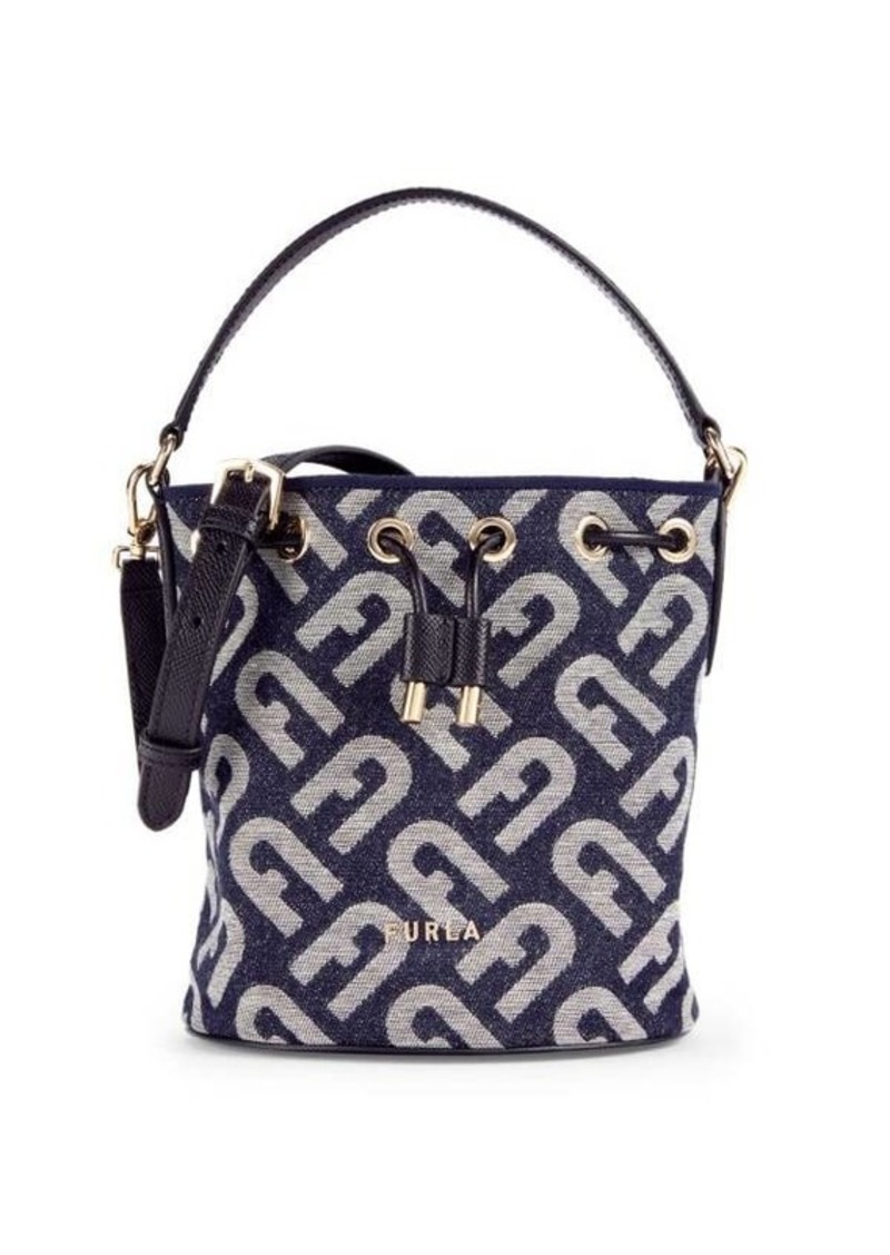 Furla Logo Print Bucket Bag