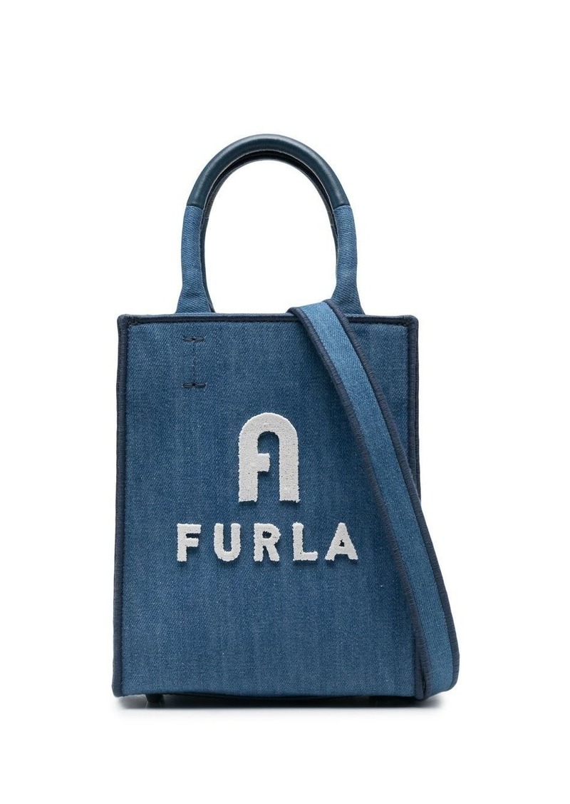 Furla mini Opportunity denim tote bag