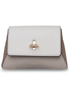 Furla NET CROSSBODY BAG IN IVORY AND BEIGE LEATHER