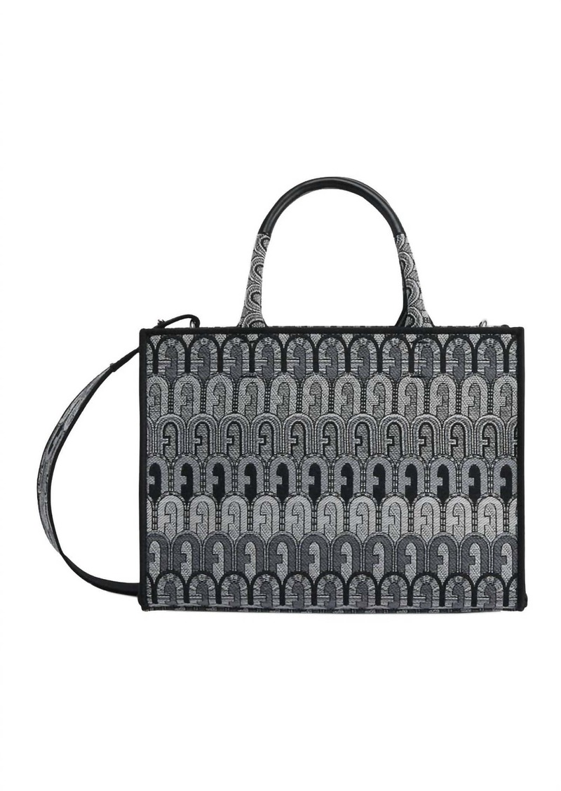 Furla Opportunity Small Tote Bag In Toni Black Denim