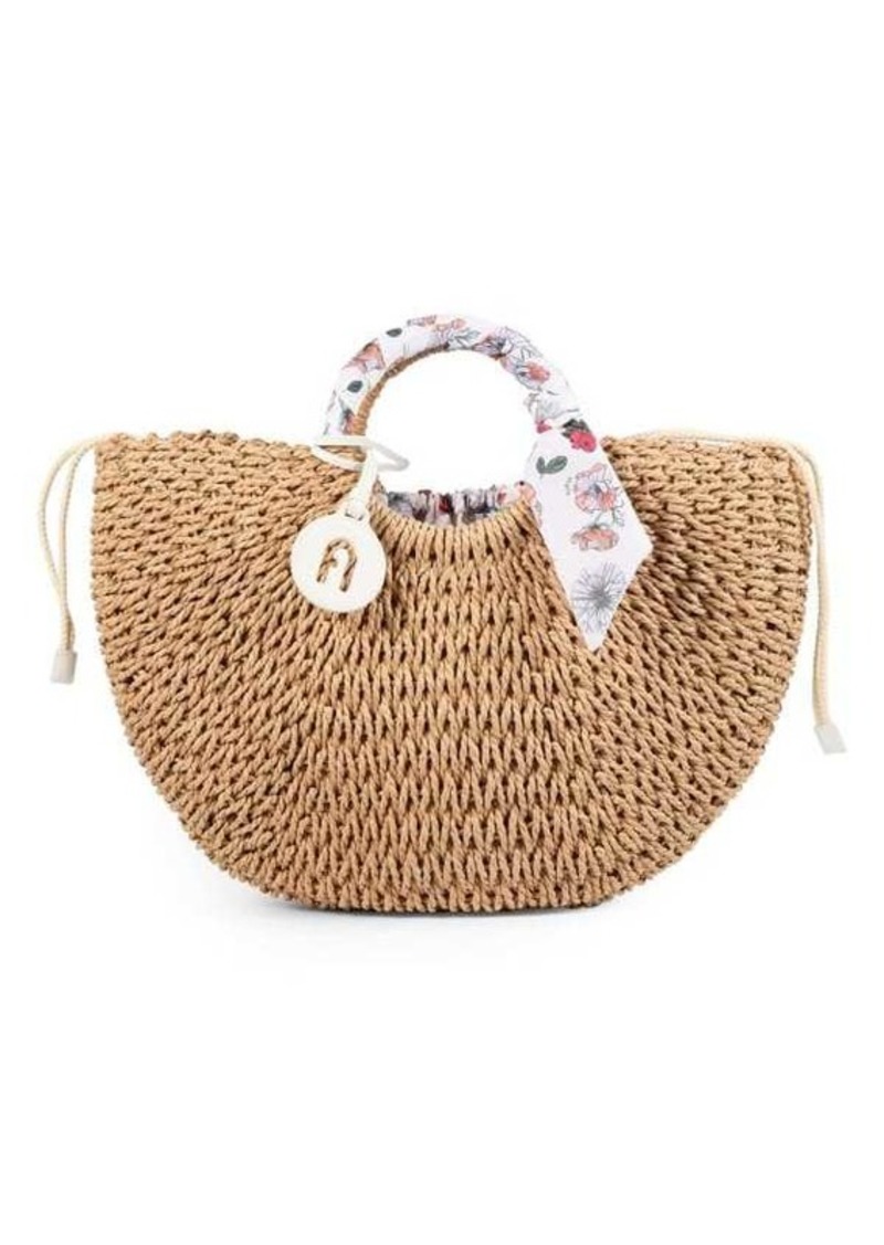 Furla Scarf Handle Woven Tote