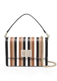 Furla stripe-pattern leather bag