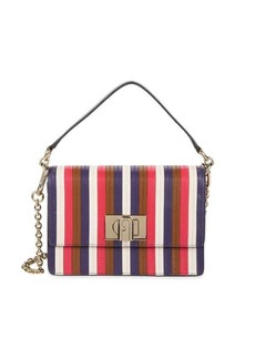 Furla Striped Leather Satchel