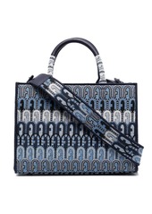 Furla Toni Antracite jacquard-embossed tote bag