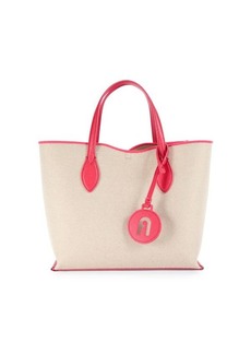 Furla Toni Two Tone Leather Trim Tote