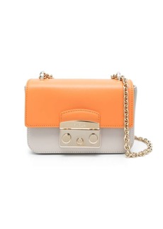 Furla two-tone leather crossbody bag