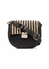 Furla woven-flap cross-body bag